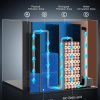 5 Gallon Fish Tank, Low Iron Rimless Glass Aquarium Starter Kits with Backpack Partitioned Filtration, No Installation Required Betta Fish Tank with Leveling Mat for Beginners and Enthusiasts