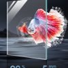 5 Gallon Fish Tank, Low Iron Glass Aquarium Starter Kits with Temperature Digital Display, Betta Fish Tank with No Installation for Beginners and Enthusiasts（White）