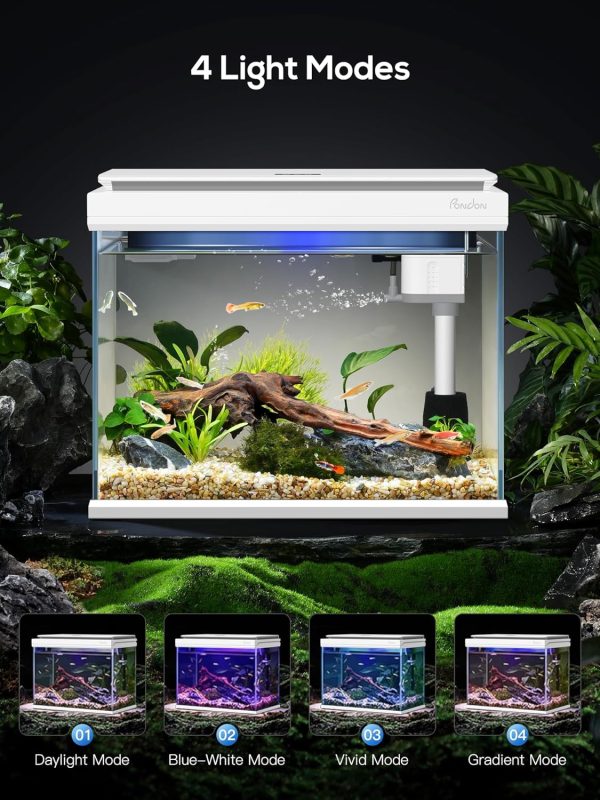 multiple light modes 5 gallon fish tank